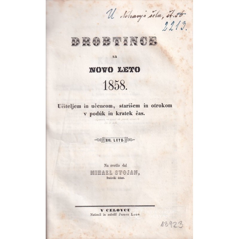 Drobtince za novo leto 1858