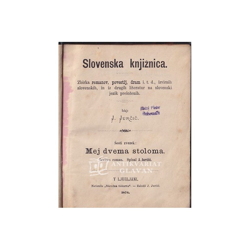 Josip Jurčič - Mej dvema stoloma