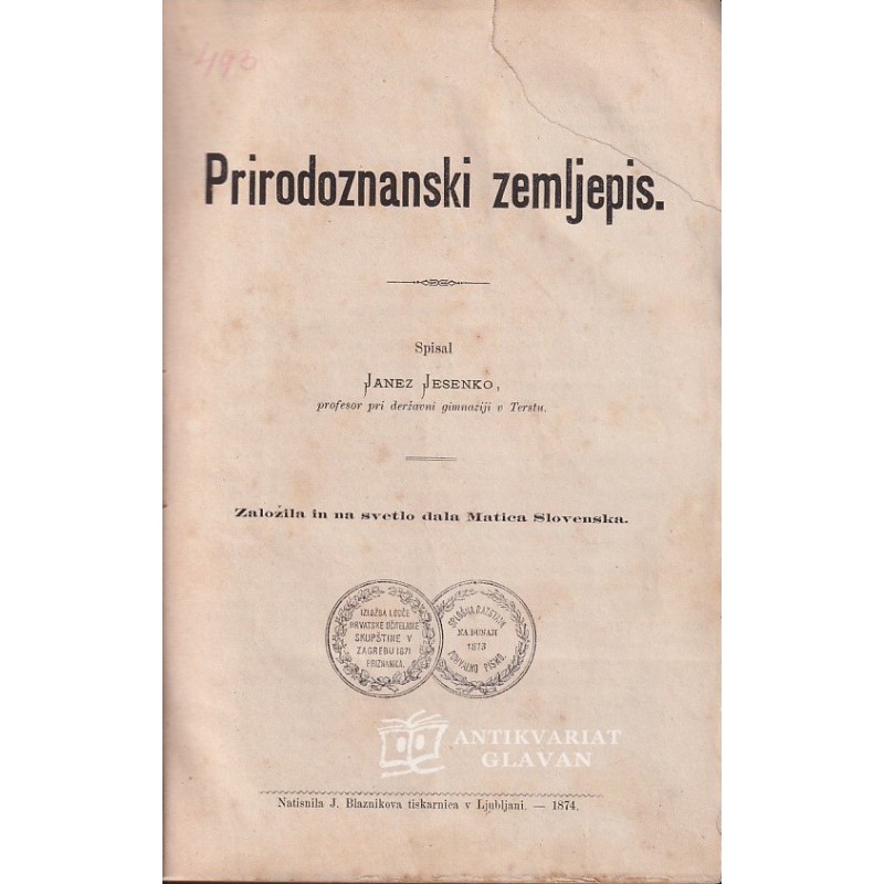 Janez Jesenko - Prirodoznanski zemljepis