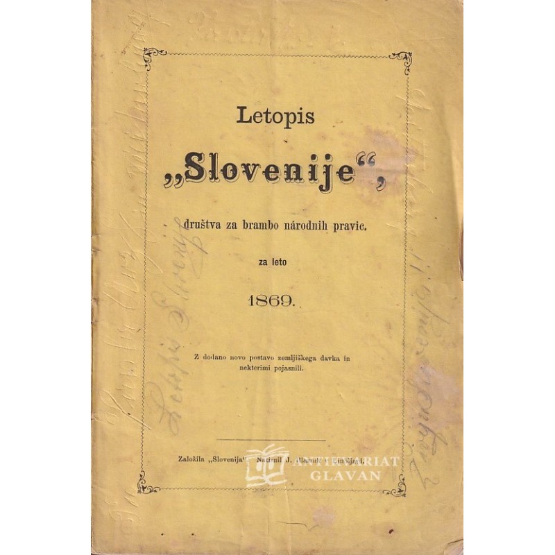Letopis Slovenije društva za brambo narodnih pravic