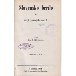 124. Slovensko berilo za...