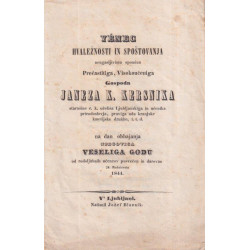 11. VÉNEC hvaležnosti in spoštovanja neugasljivimu spominu ... Gospoda Janeza K. Kersnika ...