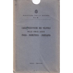14. CARATTERISTICHE dei velivoli delle forze aere Italia - Inghilterra - Jugoslavia