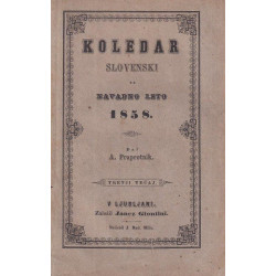 24. Koledar slovenski za navadno leto 1858