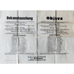 119. II. svetovna vojna - Bekanntmachung …Objava. Komunistične morilske tolpe …