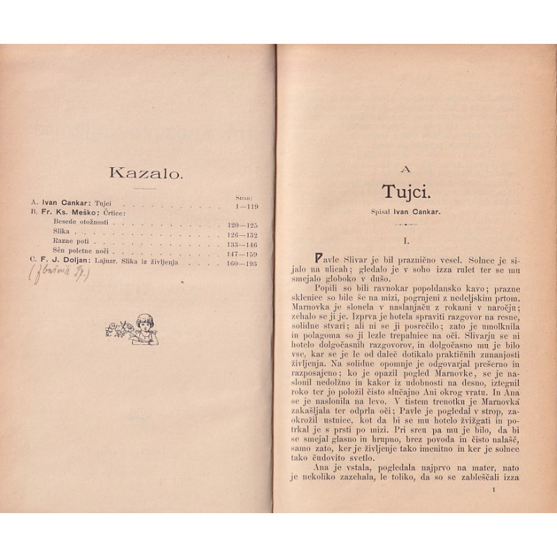 Anton Knezova knjižnica. Zbirka zabavnih in poučnih spisov 8: Ivan Cankar - Tujci