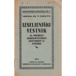 Izseljeniški vestnik za pozdrav jugoslovanskim izletnikom iz Amerike