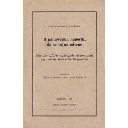 Ivan Tomšič - O najnovejših naporih, da se vojna odvrne