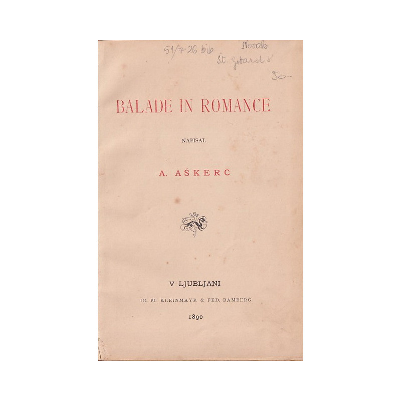Anton Aškerc - Balade in romance