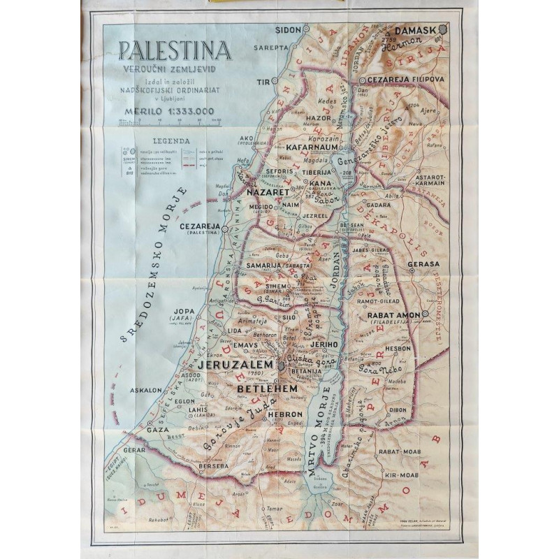 116. Palestina - veroučni zemljevid