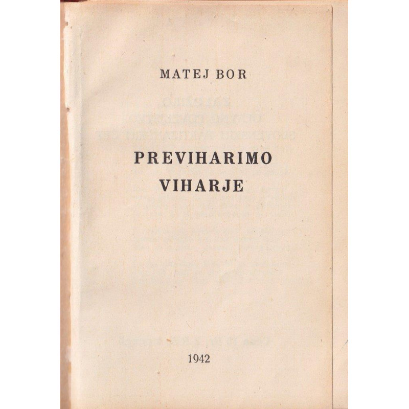 30. Matej Bor - Previharimo viharje