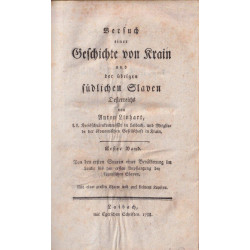 94. Anton Tomaž Linhart - Versuch einer Geschichte von Krain und der übrigen südlichen Slaven Oesterreichs 1-2