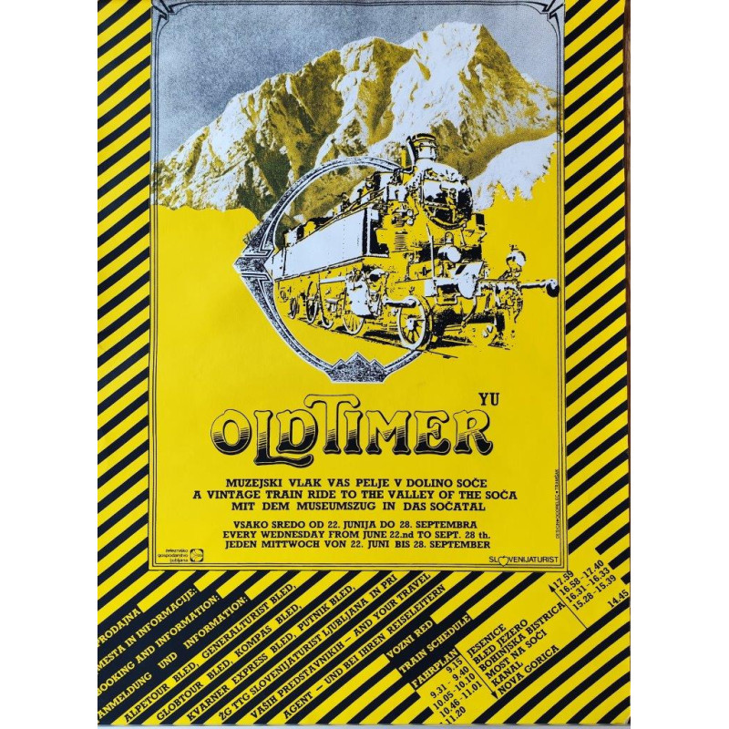 180. YU oldtimer muzejski vlak vas odpelje v dolino Soče - plaka