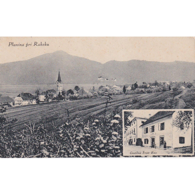 194. Razglednica- Planina pri Rakeku-Gostilna Fran Rus