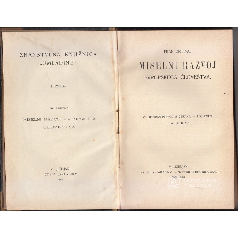 DRTINA, František - Miselni razvoj evropskega človeštva