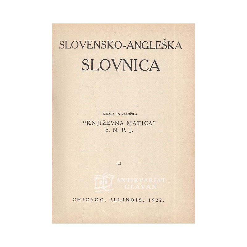 Slovensko-angleška slovnica