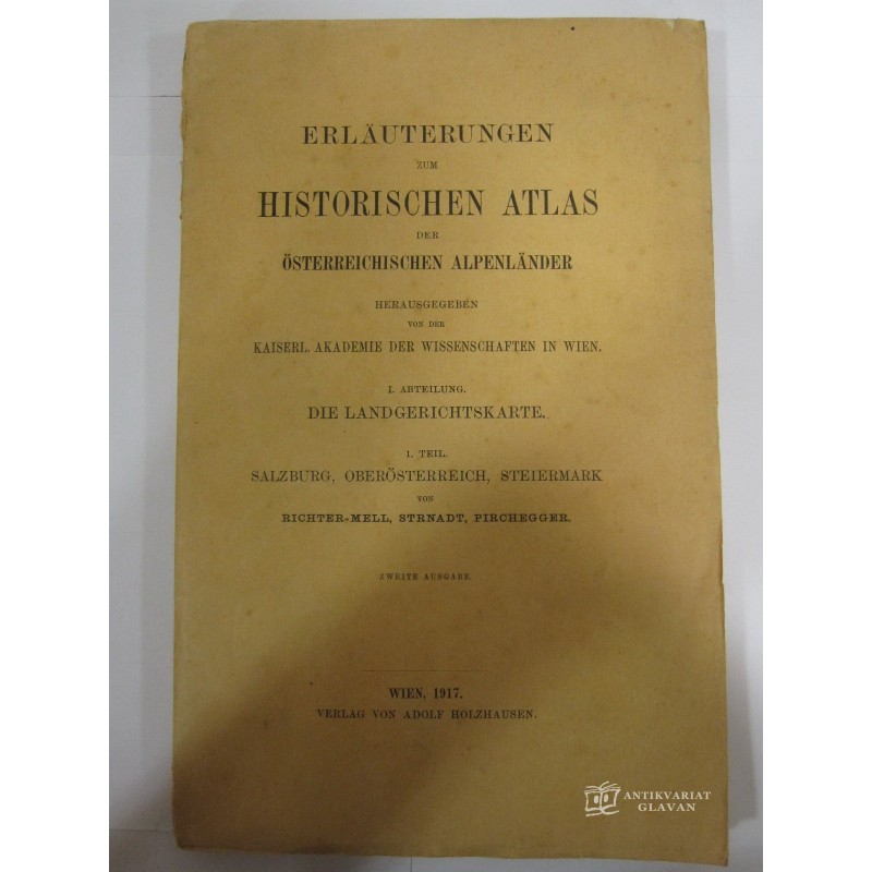Richter-Mell idr. - Erlaeuterungen zum Historischen atlas, 1. abteilung, 1. teil